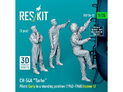 Ch-54a 'tarhe' Pilots Early In A Standing Position (1962-1968) (Scene 1) (3pcs) (3d Printed) - image 1