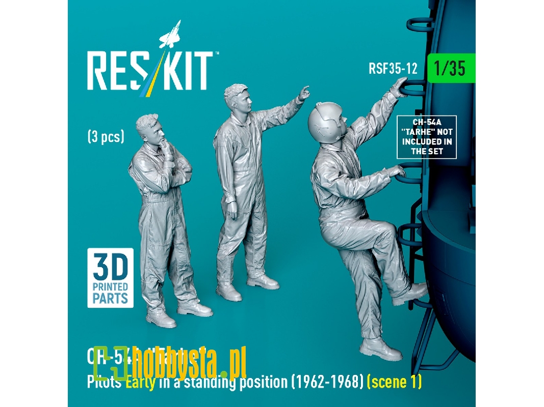 Ch-54a 'tarhe' Pilots Early In A Standing Position (1962-1968) (Scene 1) (3pcs) (3d Printed) - image 1 Ch-54a 'tarhe' Pilots Early In A Standing Position (1962-1968) (Scene 1) (3pcs) (3d Printed) - image 1