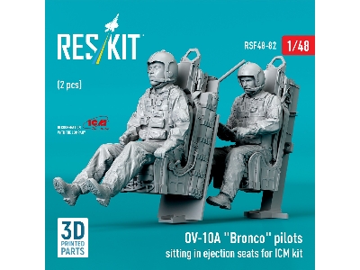 Ov-10a 'bronco' Pilots Sitting In Ejection Seats For Icm Kit (2pcs) (3d Printed) - image 2