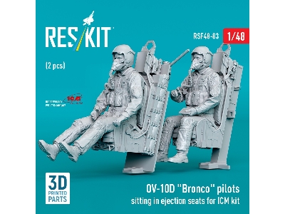 Ov-10d 'bronco' Pilots Sitting In Ejection Seats For Icm Kit (2pcs) (3d Printed) - image 2