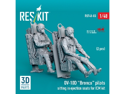 Ov-10d 'bronco' Pilots Sitting In Ejection Seats For Icm Kit (2pcs) (3d Printed) - image 3
