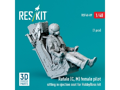 Rafale (C, M) Female Pilot Sitting In Ejection Seat For Hobbyboss Kit (1pc) (3d Printed) - image 3