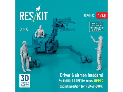 Driver & Airmen (Modern) (3pcs) (Mhu-83 D/E Lift Truck Upper Loading Position For Rsk48-0009) (3d Printed) - image 1