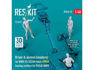 Driver & Airmen (Modern) (3pcs) (Mhu-83 D/E Lift Truck Upper Loading Position For Rsk48-0009) (3d Printed) - image 2