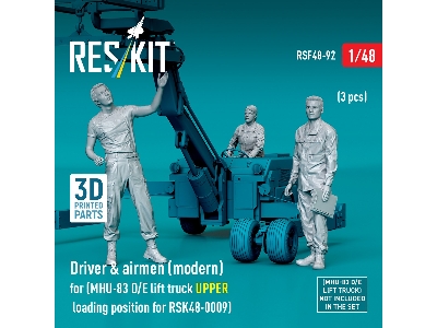 Driver & Airmen (Modern) (3pcs) (Mhu-83 D/E Lift Truck Upper Loading Position For Rsk48-0009) (3d Printed) - image 3