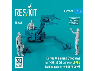 Driver & Airmen (Modern) (3pcs) (Mhu-83 D/E Lift Truck Upper Loading Position For Rsk72-0009) (3d Printed) - image 1