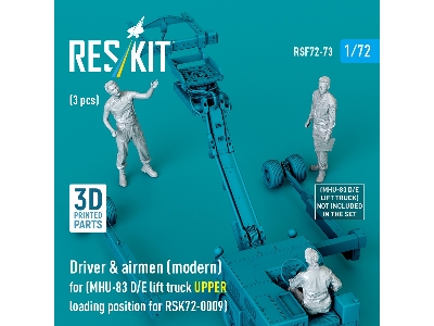 Driver & Airmen (Modern) (3pcs) (Mhu-83 D/E Lift Truck Upper Loading Position For Rsk72-0009) (3d Printed) - image 2