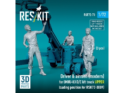 Driver & Airmen (Modern) (3pcs) (Mhu-83 D/E Lift Truck Upper Loading Position For Rsk72-0009) (3d Printed) - image 3