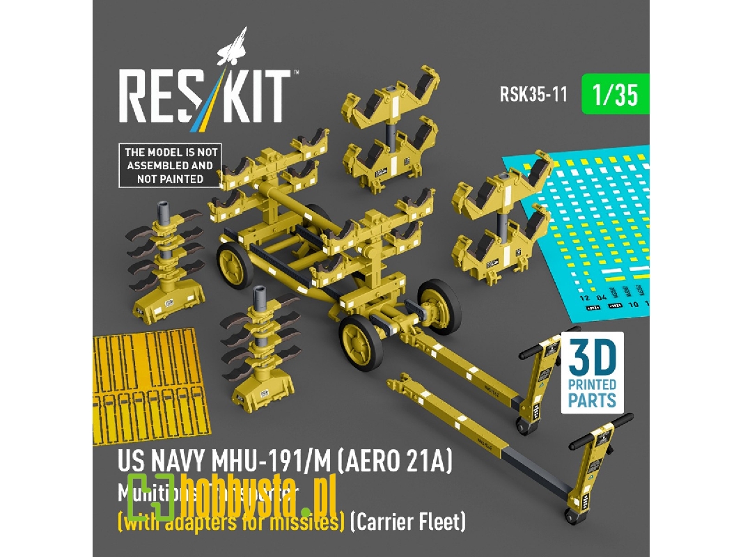 Us Navy Mhu-191/M (Aero 21a) Munitions Transporter (With Adapters For Missiles) (Carrier Fleet) (3d Printed Model Kit) - image 1 Us Navy Mhu-191/M (Aero 21a) Munitions Transporter (With Adapters For Missiles) (Carrier Fleet) (3d Printed Model Kit) - image 1