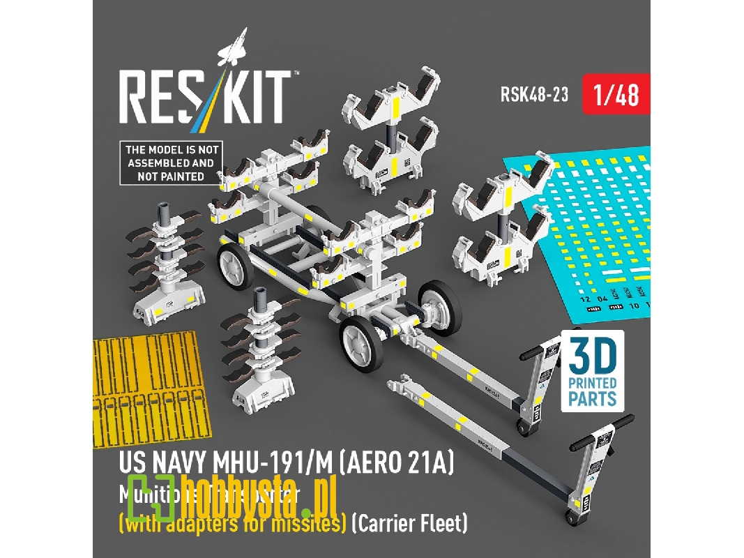 Us Navy Mhu-191/M (Aero 21a) Munitions Transporter (With Adapters For Missiles) (Carrier Fleet) (3d Printed Model Kit) - image 1 Us Navy Mhu-191/M (Aero 21a) Munitions Transporter (With Adapters For Missiles) (Carrier Fleet) (3d Printed Model Kit) - image 1