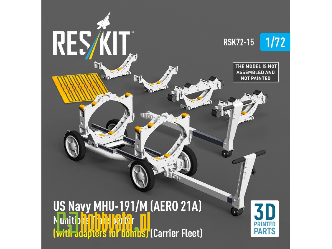 Us Navy Mhu-191/M (Aero 21a) Munitions Transporter (With Adapters For Bombs) (Carrier Fleet, C-130) (3d Printed Model Kit) - ima Us Navy Mhu-191/M (Aero 21a) Munitions Transporter (With Adapters For Bombs) (Carrier Fleet, C-130) (3d Printed Model Kit) - ima