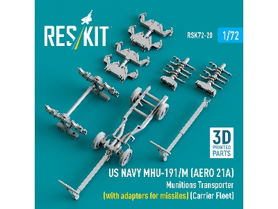 Us Navy Mhu-191/M (Aero 21a) Munitions Transporter (With Adapters For Missiles) (Carrier Fleet, C-130) (3d Printed Model Kit) - 