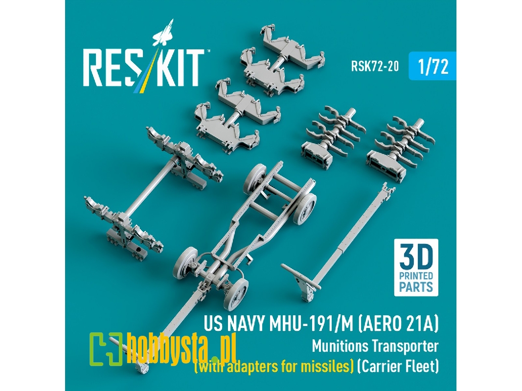 Us Navy Mhu-191/M (Aero 21a) Munitions Transporter (With Adapters For Missiles) (Carrier Fleet, C-130) (3d Printed Model Kit) - Us Navy Mhu-191/M (Aero 21a) Munitions Transporter (With Adapters For Missiles) (Carrier Fleet, C-130) (3d Printed Model Kit) -