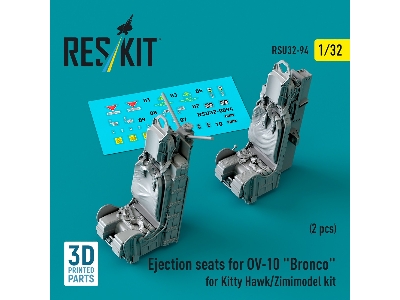 Ejection Seats For Ov-10 'bronco' (2pcs) For Kitty Hawk/Zimimodel Kit (3d Printed) - image 1