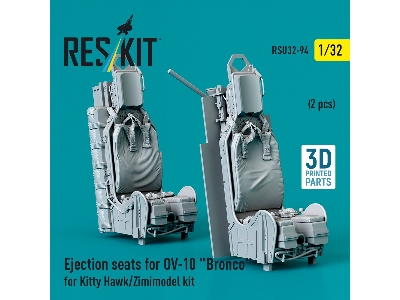 Ejection Seats For Ov-10 'bronco' (2pcs) For Kitty Hawk/Zimimodel Kit (3d Printed) - image 2