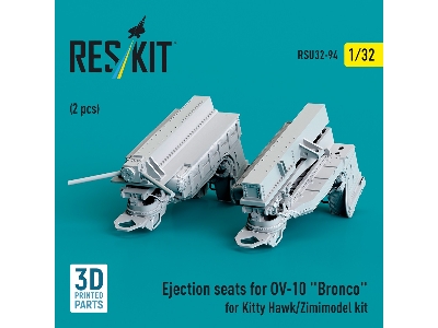 Ejection Seats For Ov-10 'bronco' (2pcs) For Kitty Hawk/Zimimodel Kit (3d Printed) - image 3