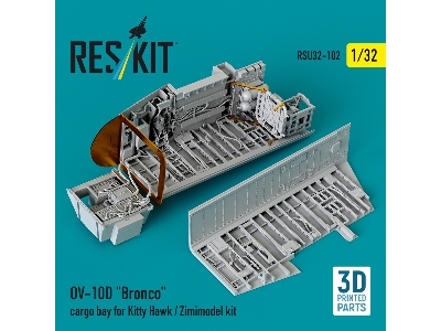 Ov-10d 'bronco' Cargo Bay For Kitty Hawk/Zimimodel Kit (3d Printed) - image 2