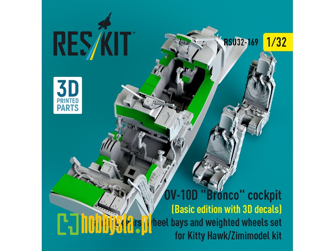 Ov-10d 'bronco' Cockpit (Basic Edition With 3d Decals) Landing Gears, Wheel Bays And Weighted Wheels Set For Kitty Hawk/Zimimode Ov-10d 'bronco' Cockpit (Basic Edition With 3d Decals) Landing Gears, Wheel Bays And Weighted Wheels Set For Kitty Hawk/Zimimode