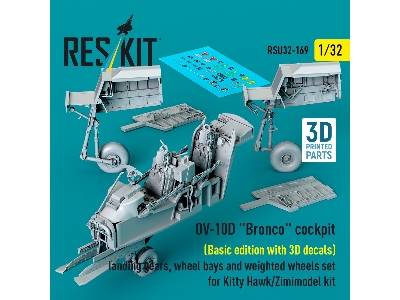 Ov-10d 'bronco' Cockpit (Basic Edition With 3d Decals) Landing Gears, Wheel Bays And Weighted Wheels Set For Kitty Hawk/Zimimode