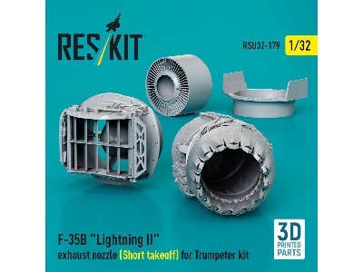 F-35b 'lightning Ii' Exhaust Nozzle (Short Takeoff) For Trumpeter Kit (3d Printed) - image 3