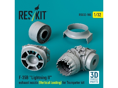 F-35b 'lightning Ii' Exhaust Nozzle (Vertical Landing) For Trumpeter Kit (3d Printed) - image 3