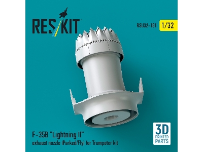 F-35b 'lightning Ii' Exhaust Nozzle (Parked/Fly) For Trumpeter Kit (3d Printed) - image 1