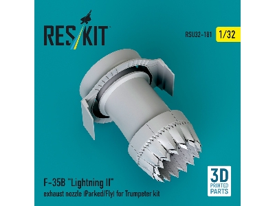 F-35b 'lightning Ii' Exhaust Nozzle (Parked/Fly) For Trumpeter Kit (3d Printed) - image 2