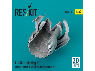 F-35b 'lightning Ii' Exhaust Nozzle (Parked/Fly) For Trumpeter Kit (3d Printed) - image 3
