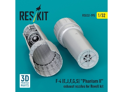 F-4 (E, J, F, G, S) 'phantom Ii' Exhaust Nozzles For Revell Kit (3d Printed) - image 1