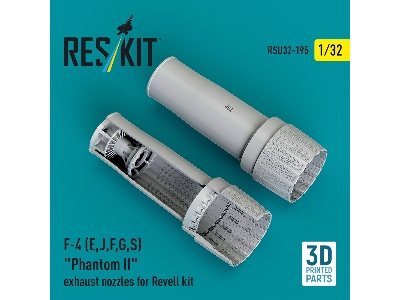 F-4 (E, J, F, G, S) 'phantom Ii' Exhaust Nozzles For Revell Kit (3d Printed) - image 2