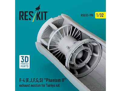 F-4 (E, J, F, G, S) 'phantom Ii' Exhaust Nozzles For Tamiya Kit (3d Printed) - image 1