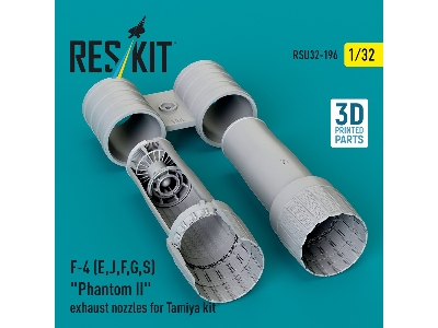 F-4 (E, J, F, G, S) 'phantom Ii' Exhaust Nozzles For Tamiya Kit (3d Printed) - image 2