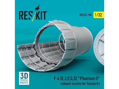 F-4 (E, J, F, G, S) 'phantom Ii' Exhaust Nozzles For Tamiya Kit (3d Printed) - image 4