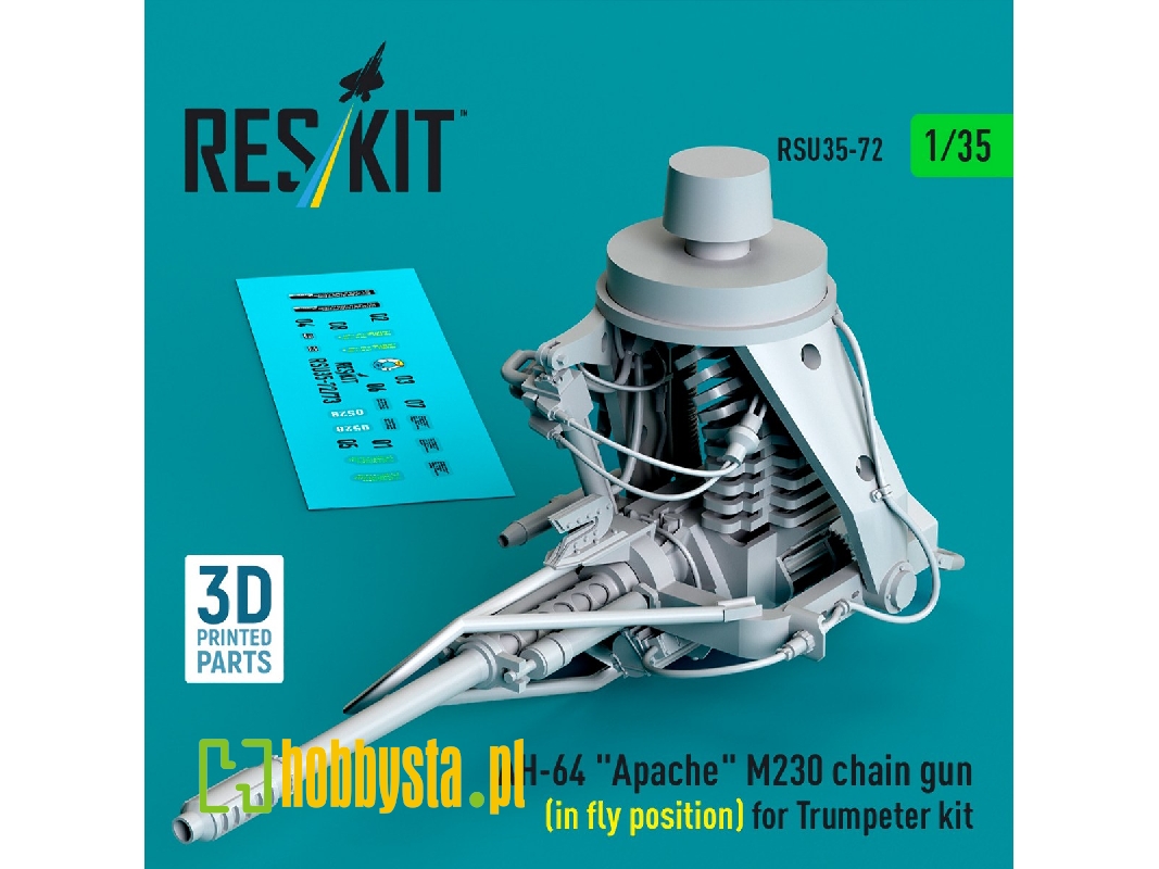 Ah-64 'apache' M230 Chain Gun (In Fly Position) For Trumpeter Kit (3d Printed) - image 1 Ah-64 'apache' M230 Chain Gun (In Fly Position) For Trumpeter Kit (3d Printed) - image 1