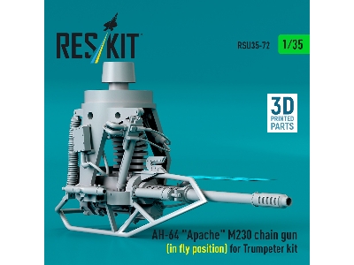 Ah-64 'apache' M230 Chain Gun (In Fly Position) For Trumpeter Kit (3d Printed) - image 2