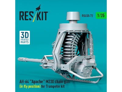 Ah-64 'apache' M230 Chain Gun (In Fly Position) For Trumpeter Kit (3d Printed) - image 3