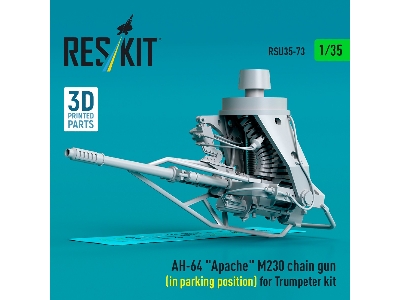 Ah-64 'apache' M230 Chain Gun (In Parking Position) For Trumpeter Kit (3d Printed) - image 2