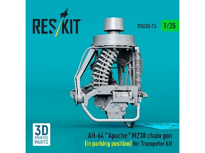 Ah-64 'apache' M230 Chain Gun (In Parking Position) For Trumpeter Kit (3d Printed) - image 3