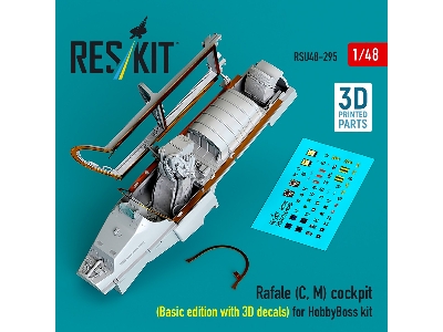 Rafale (C, M) Cockpit (Basic Edition With 3d Decals) For Hobbyboss Kit (3d Printed) - image 1
