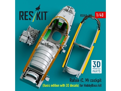 Rafale (C, M) Cockpit (Basic Edition With 3d Decals) For Hobbyboss Kit (3d Printed) - image 4
