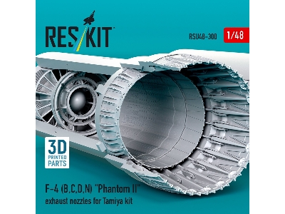 F-4 (B, C, D, N) 'phantom Ii' Exhaust Nozzles For Tamiya Kit (3d Printed) - image 3