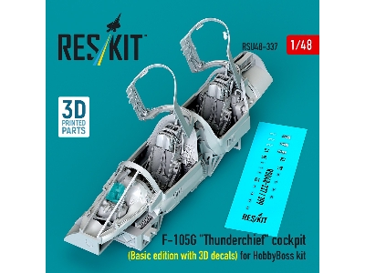 F-105g 'thunderchief' Cockpit (Basic Edition With 3d Decals) For Hobbyboss Kit (3d Printed) - image 1