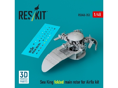 Sea King Folded Main Rotor For Airfix Kit (3d Printed) - image 1