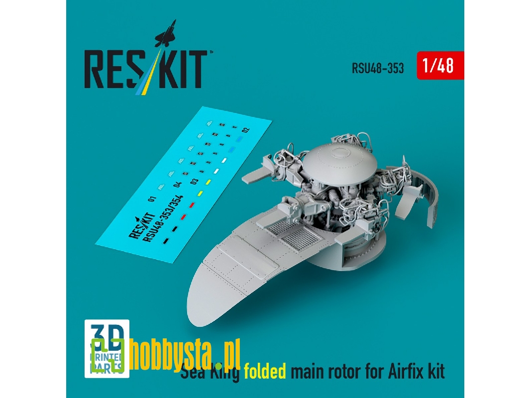 Sea King Folded Main Rotor For Airfix Kit (3d Printed) - image 1 Sea King Folded Main Rotor For Airfix Kit (3d Printed) - image 1