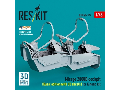 Mirage 2000b Cockpit (Basic Edition With 3d Decals) For Kinetic Kit (3d Printed) - image 2