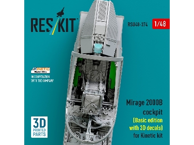 Mirage 2000b Cockpit (Basic Edition With 3d Decals) For Kinetic Kit (3d Printed) - image 3