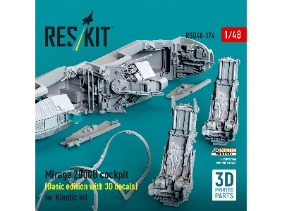 Mirage 2000b Cockpit (Basic Edition With 3d Decals) For Kinetic Kit (3d Printed) - image 4