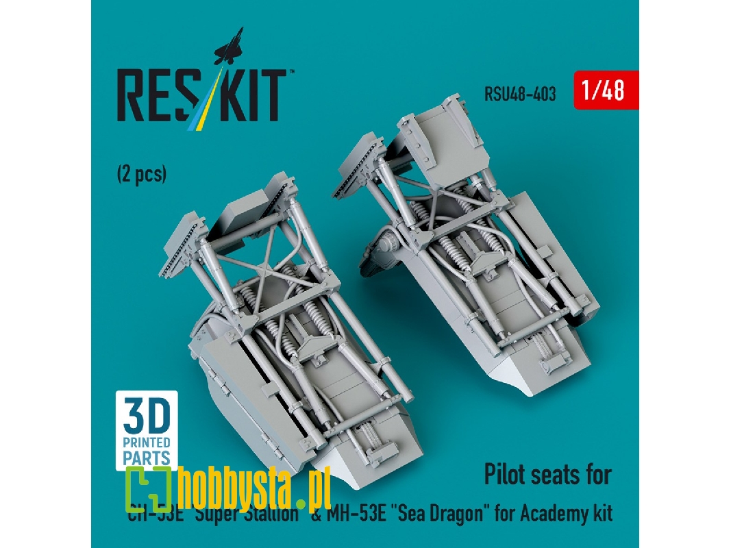 Pilot Seats For Ch-53e 'super Stallion' & Mh-53e 'sea Dragon' For Academy Kit (2pcs) (3d Printed) - image 1 Pilot Seats For Ch-53e 'super Stallion' & Mh-53e 'sea Dragon' For Academy Kit (2pcs) (3d Printed) - image 1