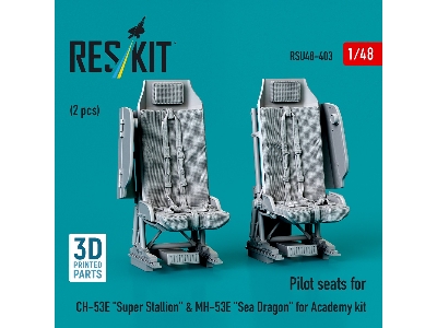 Pilot Seats For Ch-53e 'super Stallion' & Mh-53e 'sea Dragon' For Academy Kit (2pcs) (3d Printed) - image 3