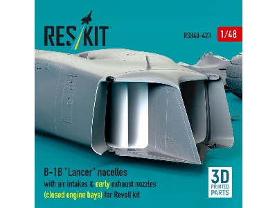 B-1b 'lancer' Nacelles With Air Intakes & Early Exhaust Nozzles (Closed Engine Bays) For Revell Kit (3d Printed) - image 4